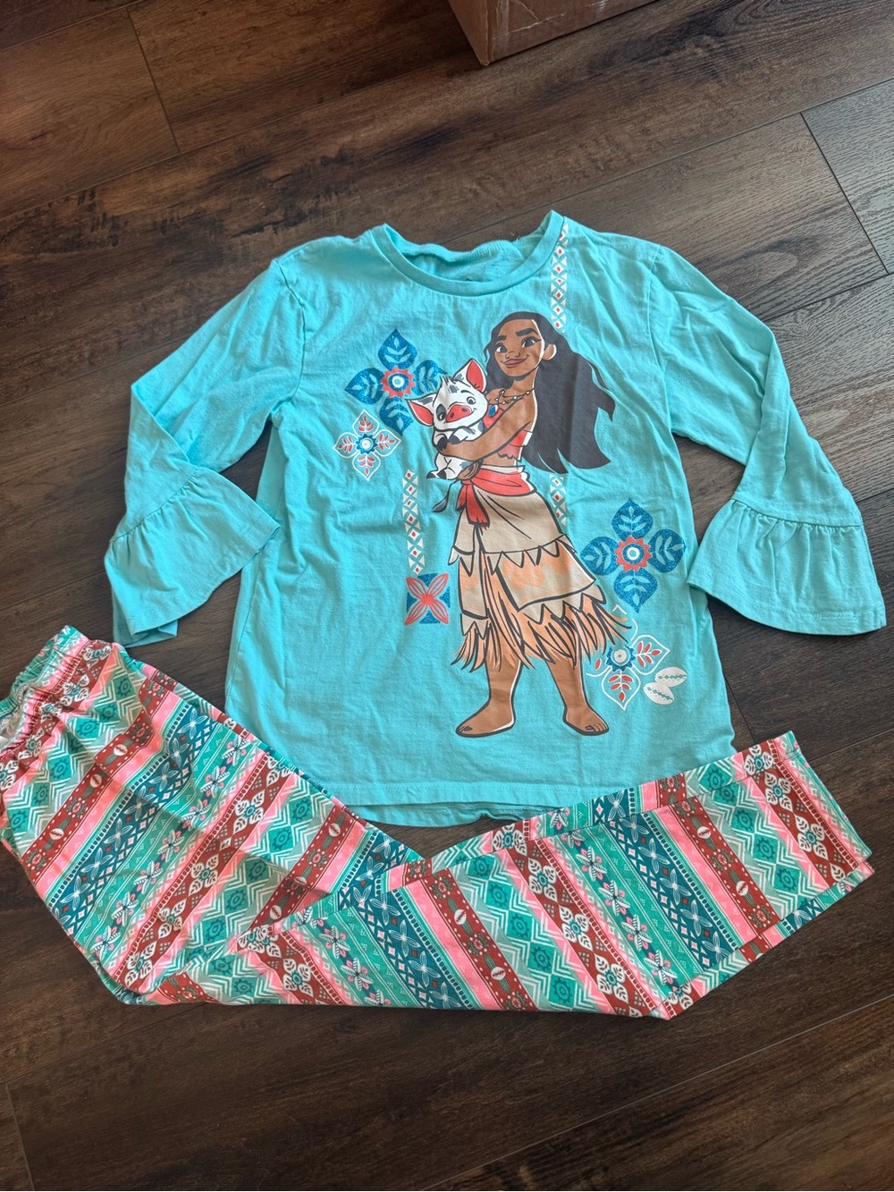 Disney Moana Girls Long Sleeve Shirt and Pants Set size XL